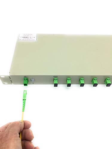 High-Performance 1x8 Single Mode PLC Fiber Optic Rack Mount Splitter - Planar Lightwave Circuit for Data Centers & Telecom Networks