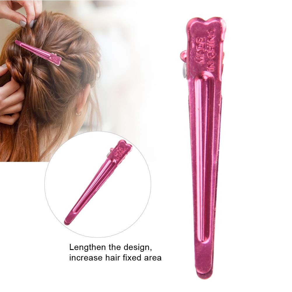 Professional Aluminum Duckbill Hair Clips for Salon Styling - Strong Hold Hair Styling Accessories for Thick & Thin Hair - Perfect for Haircuts, Updos & Braiding