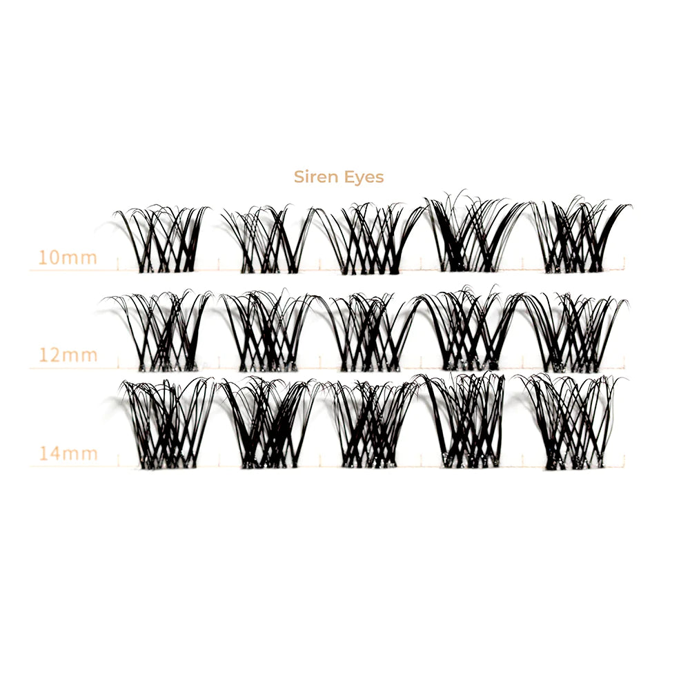 Anna Marti Cosmetics Siren Eyes Lash Clusters - Voluminous False Eyelashes for Dramatic Eye Makeup | Perfect for Date Night, Parties & Special Occasions