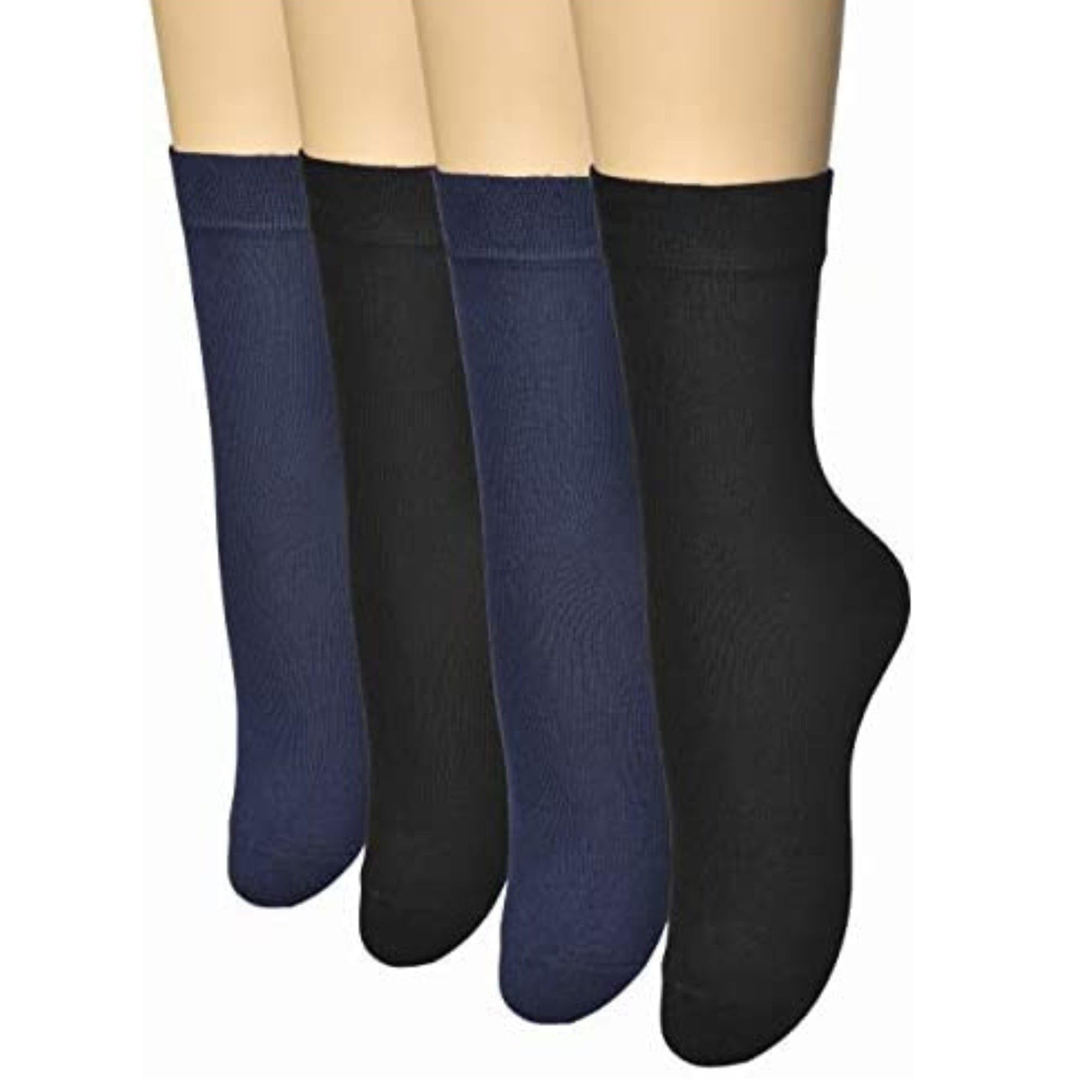 Women's Thin Rayon Seamless Toe Dress Socks - Soft Comfortable Ankle Socks for Work, Office & Formal Occasions - Gift Box Included