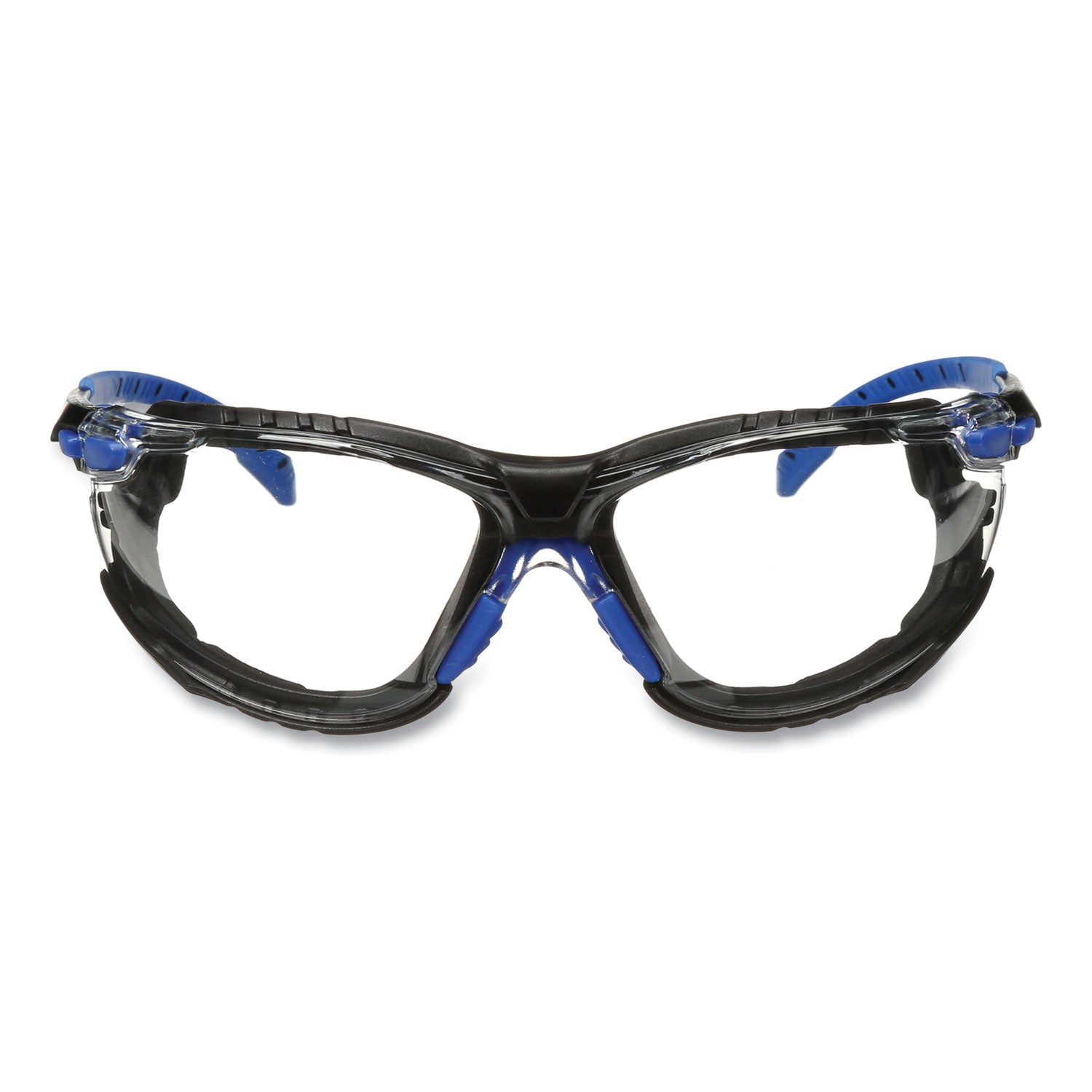 3M™ Solus 1000 Series Safety Glasses - Black/Blue Plastic Frame with Clear Polycarbonate Lens - ANSI Z87.1 Certified for Workplace, Construction, and DIY Eye Protection