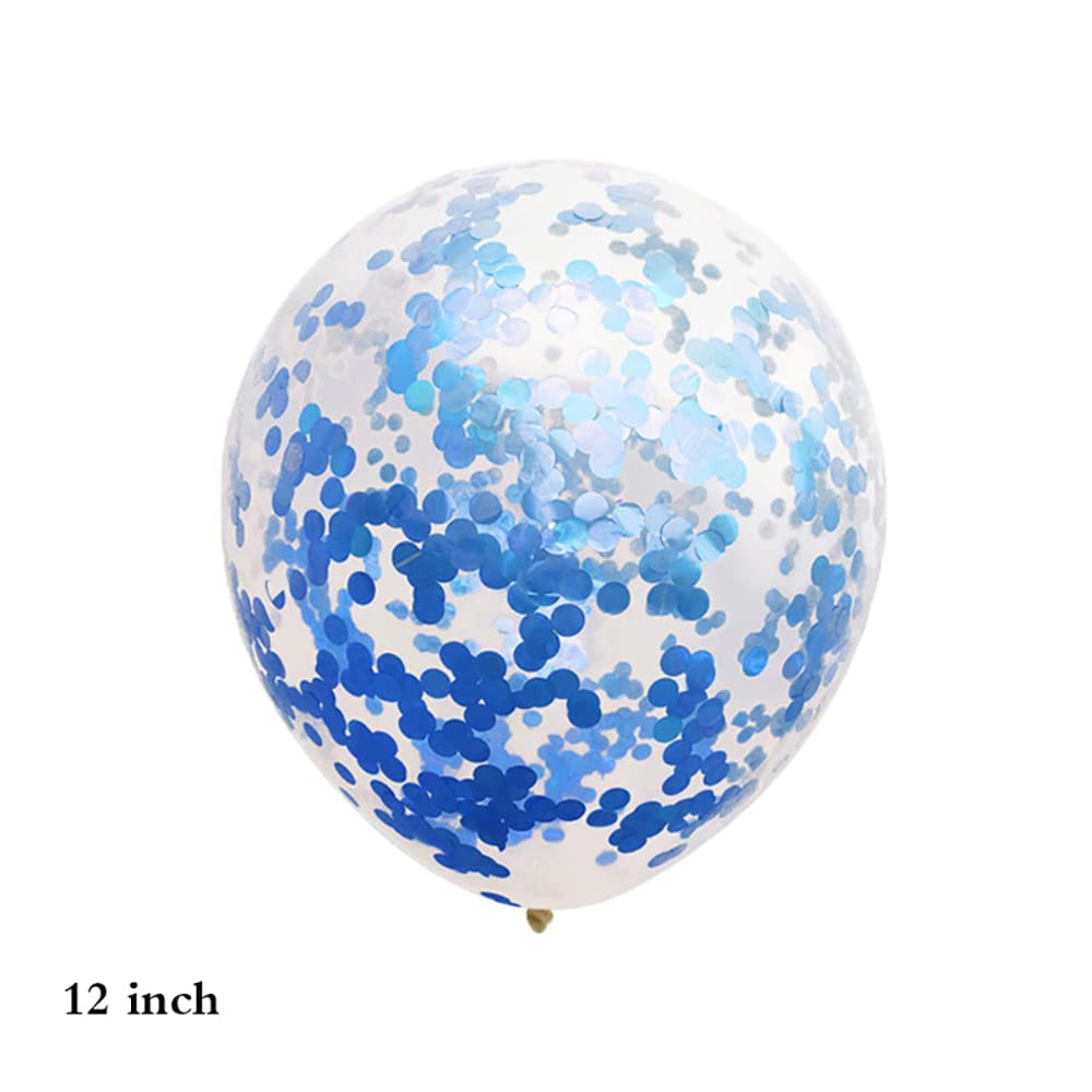 11-Piece Blue Foil Balloons for 7th Birthday Party Decorations - Confetti Balloons, Kids Party Supplies, 7-Year-Old Birthday Celebration - Perfect for Indoor/Outdoor Birthday Parties, Baby Showers & Special Events