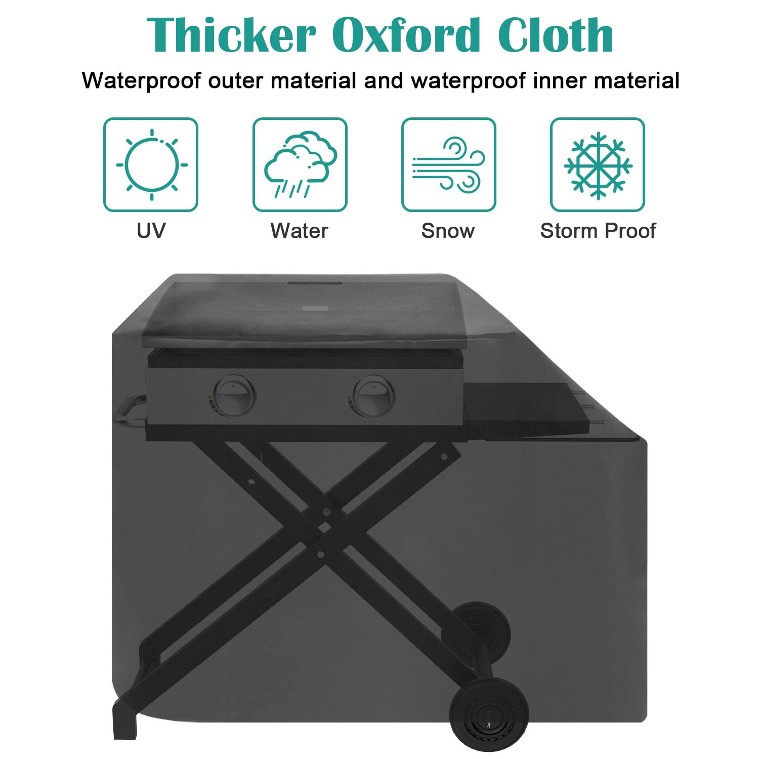 Foldable Grill Cart with Cover for Blackstone 17