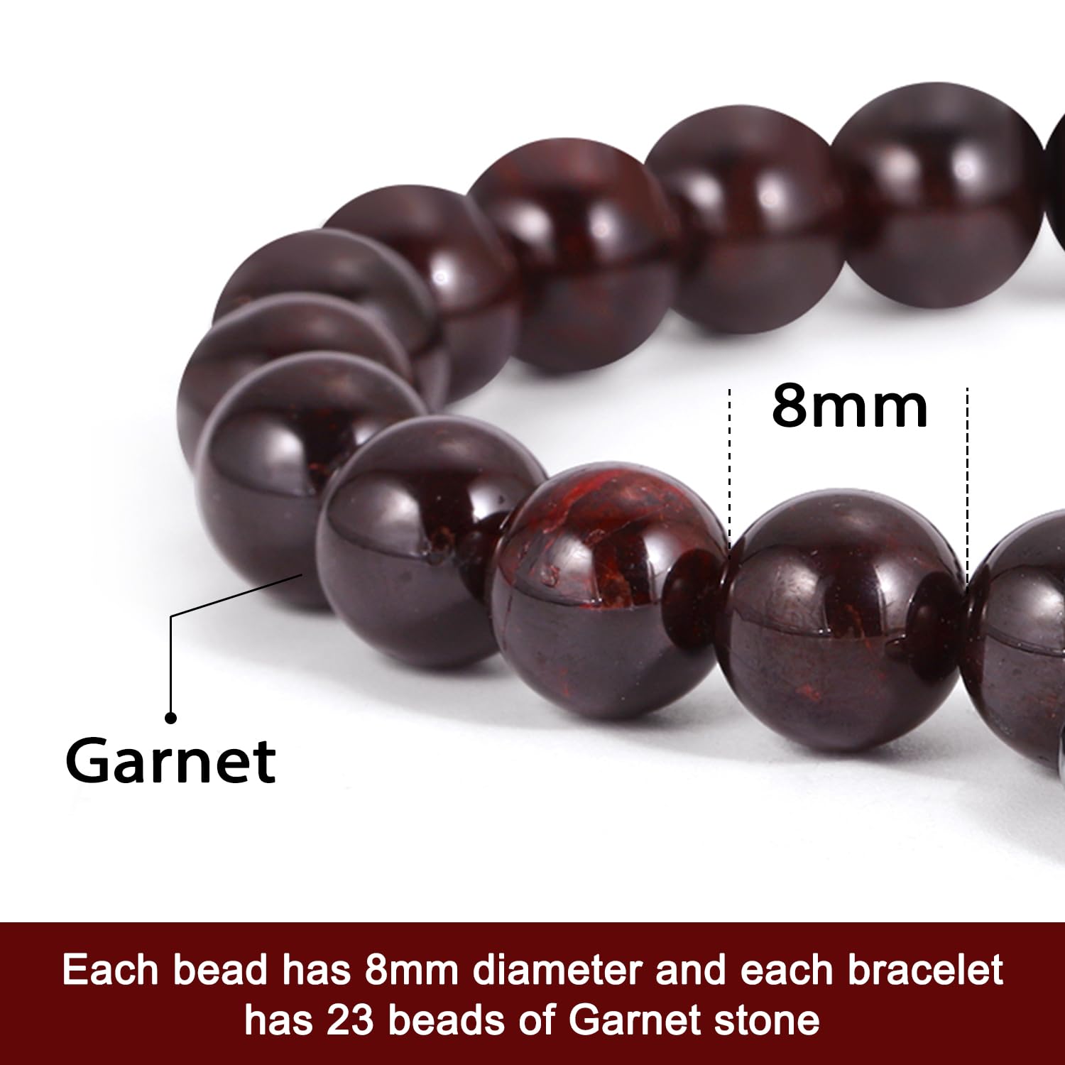 Qitian Birthstone Bracelet - Natural Stone Healing Chakra Bracelet for Relaxation & Encouragement, Heart Charm Beaded Bracelet for Women, Best Friend Birthday Gifts, Thank You Gifts for Meditation & Yoga