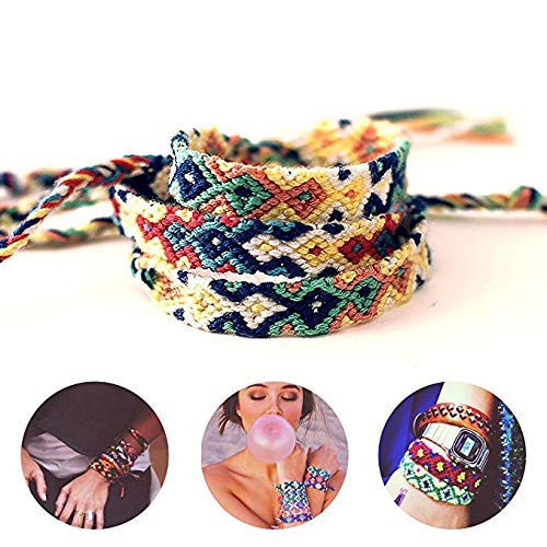 Handmade Nepal Style Woven Friendship Bracelets - 8PCS Braided Bracelet Set for Women, Men & Teens | Boho Chic Accessories for Festival, Travel & Everyday Wear