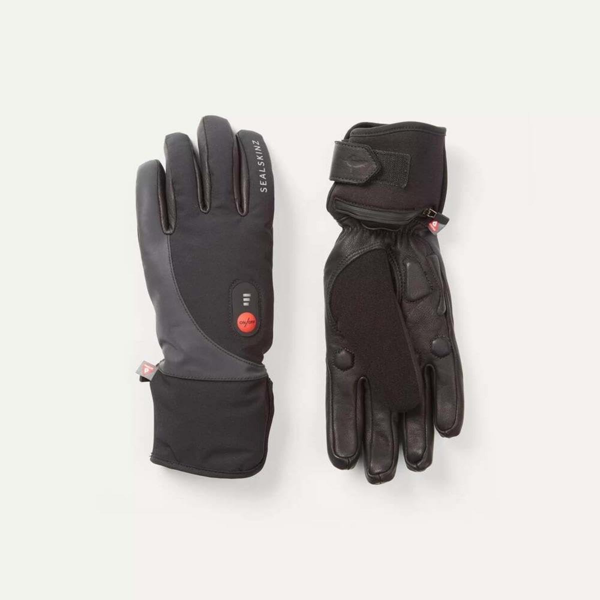 SealSkinz Upwell Heated Gloves for Men & Women - Winter Waterproof Electric Heating Gloves, Medium Size Black - Perfect for Skiing, Snowboarding & Cold Weather Outdoor Activities