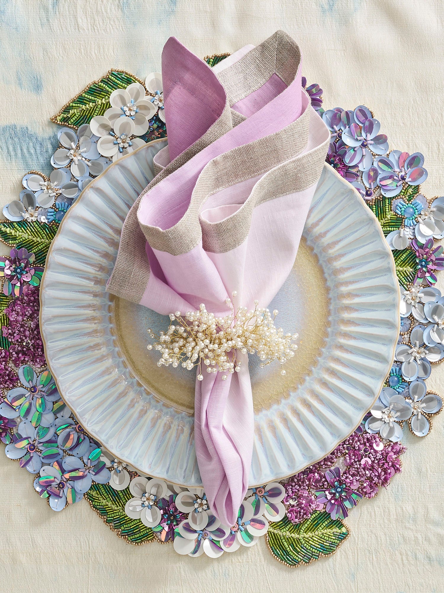 Eco-Friendly Dip Dye Linen Napkins Set - Natural Hand-Dyed Table Linens for Dinner Parties & Wedding Decor - 100% Organic Cotton Fabric Napkins for Farmhouse & Boho Style Dining