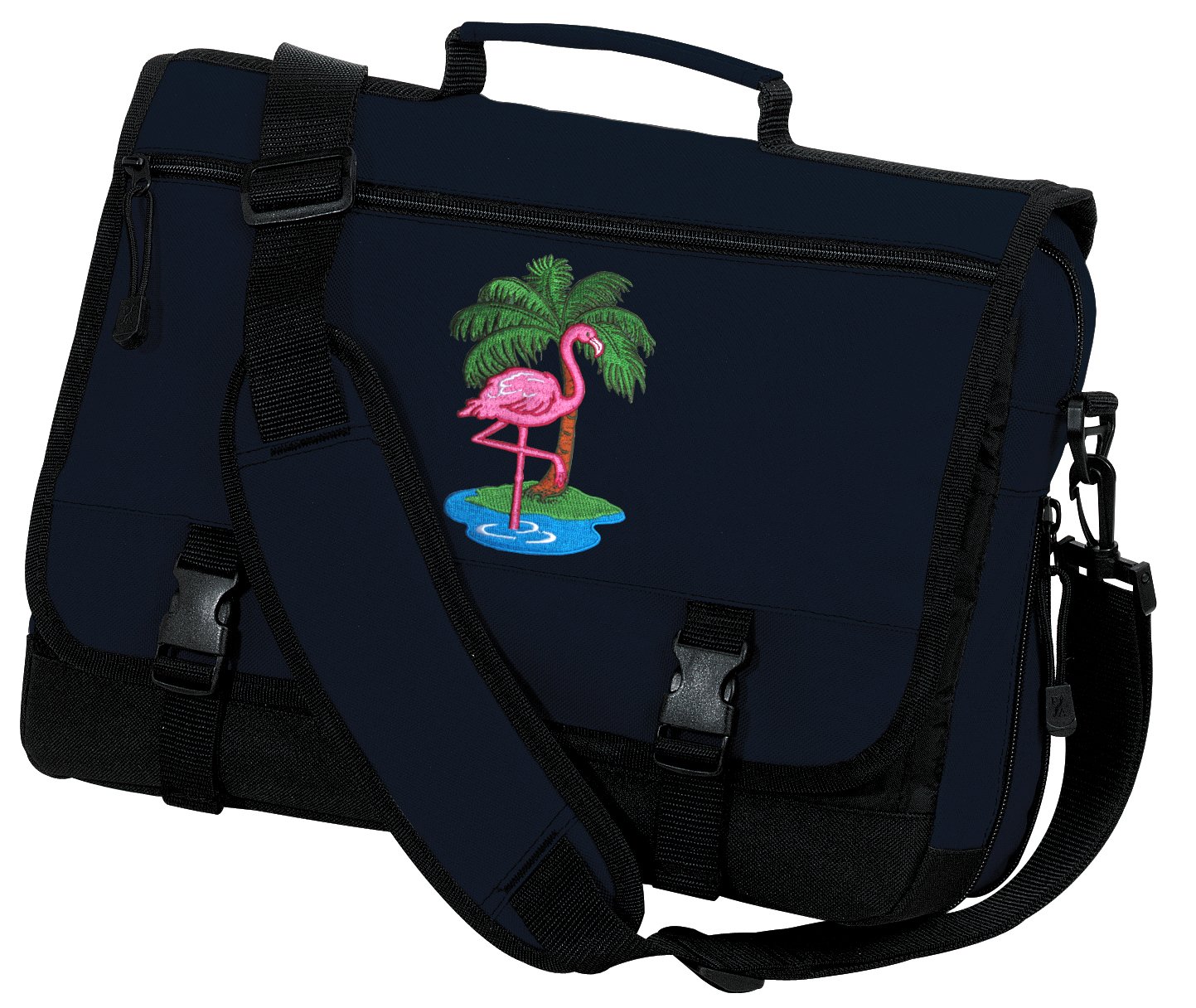 Flamingos Laptop Bag - Stylish Pink Flamingo Messenger Bag for Work, School & Travel