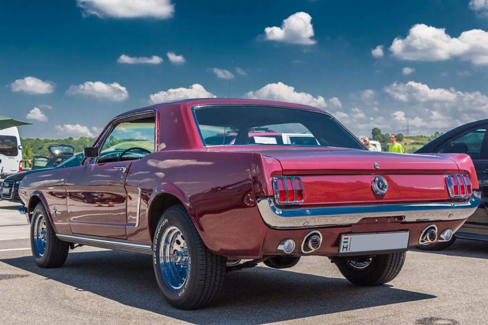 1000 Piece Jigsaw Puzzle for Adults & Kids - 1965 Mustang Car Wooden Puzzle | Educational Brain Teaser & Home Decor Artwork | Perfect for Family Game Nights, Stress Relief & Wall Display