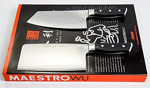 Premium D-1 Chinese Meat & Vegetable Cleaver Knife Set - High-Carbon Bombshell Steel Kinmen Kitchen Knives for Professional Chefs & Home Cooking - Perfect for Chopping, Slicing, and Dicing Meat, Vegetables & Herbs