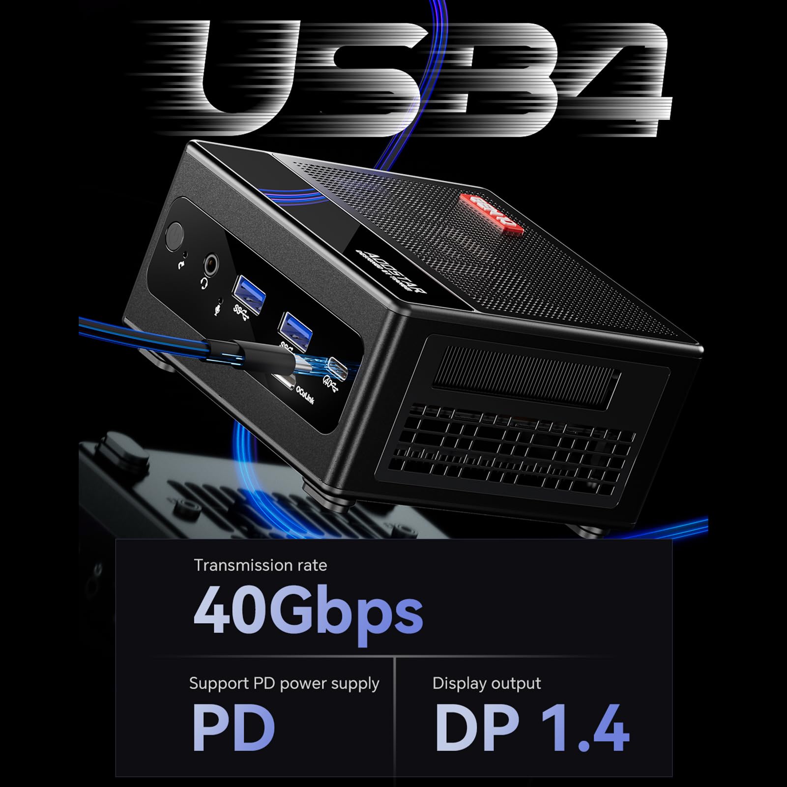 Docooler Mini PC 32GB LPDDR5 RAM 1TB SSD, AMD Ryzen 7 6800H 8-Core Mini Desktop Computer, WiFi 6 & Bluetooth 5.2, Dual 2.5G LAN, USB 3.2, 4K@120Hz Triple Display - Perfect for Home Office, Gaming & Multimedia Streaming