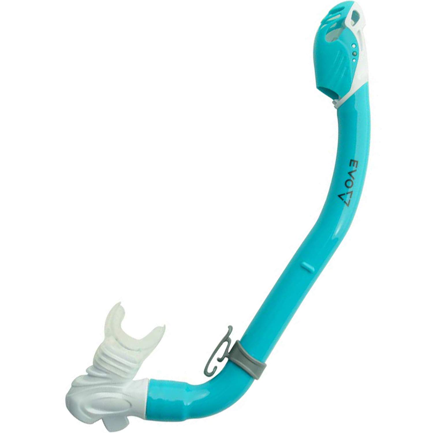 EVO One Dry Snorkel for Kids - Comfortable Snorkeling Gear with Splash Guard & Lower Purge Valve - Perfect for Swimming, Beach Vacations & Underwater Adventures (Ages 5-12)