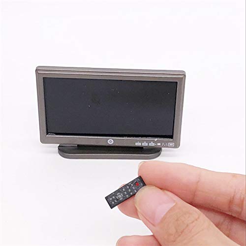 1:12 Scale Miniature Dollhouse TV - Realistic Dollhouse Accessories for Kids Play, DIY Home Decor & Model Scenes | Perfect for Dollhouse Miniatures, Kids Toys & Collectibles