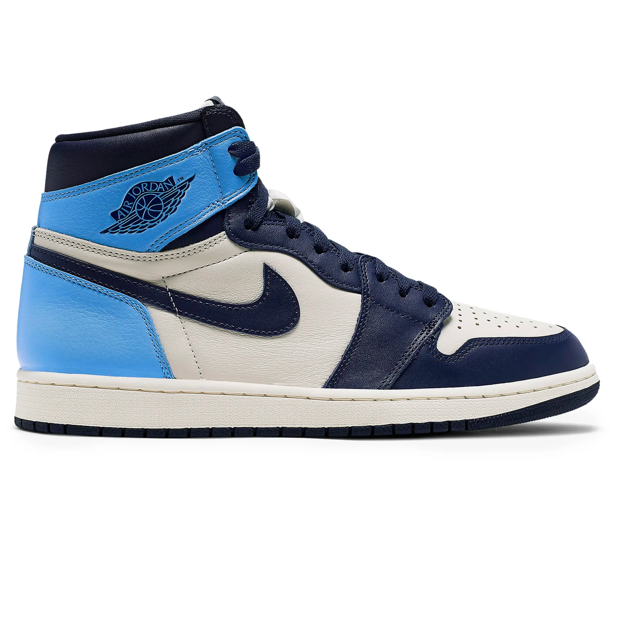 Air Jordan 1 Retro High OG Obsidian Sneakers - Men's Basketball Shoes for Streetwear & Casual Style | Perfect for Sneakerheads, Urban Fashion & Sports Enthusiasts