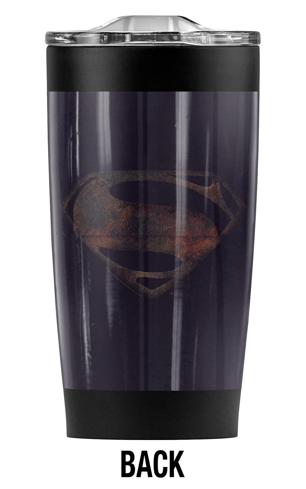 Superman Man of Steel 20 oz Stainless Steel Tumbler - Vacuum Insulated Double Wall Coffee Travel Mug with Leakproof Sliding Lid | Keeps Hot & Cold Beverages Perfect Temperature | Ideal for Office, Gym, Camping & Road Trips