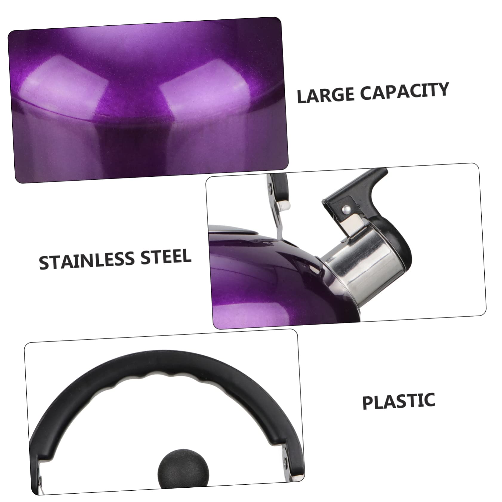 Premium Stainless Steel Whistling Tea Kettle - 3L Stovetop Water Kettle with Ergonomic Handle for Home, Kitchen & Office - Perfect for Boiling Water, Making Tea, Coffee & Hot Beverages - Durable & Stylish Tea Pot for Gas & Electric Stoves