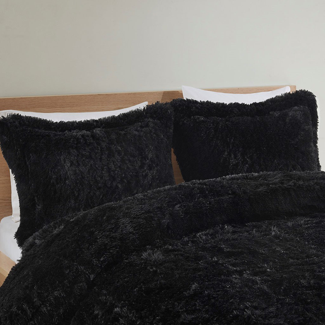Malea Shaggy Long Fur Comforter Mini Set - Ultra Soft Plush Bedding for Cozy Bedroom Decor | Perfect for Winter Nights, Guest Rooms & Luxury Home Styling