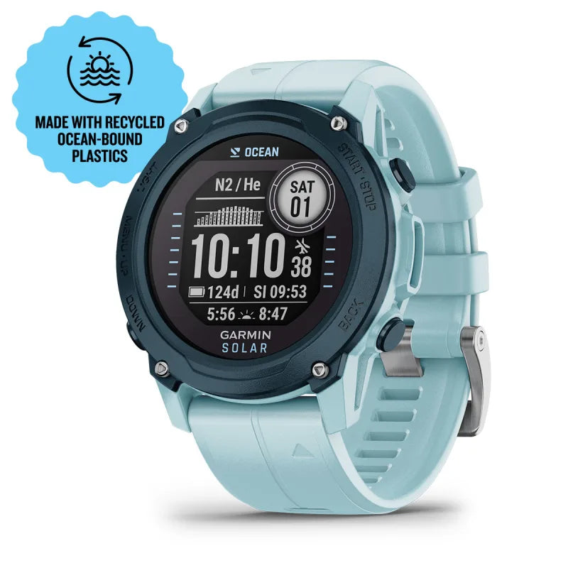 Garmin Descent G1 Solar - Advanced Dive Computer with GPS & Heart Rate Monitor for Scuba Diving, Snorkeling, and Water Sports | Perfect for Professional Divers and Underwater Adventures