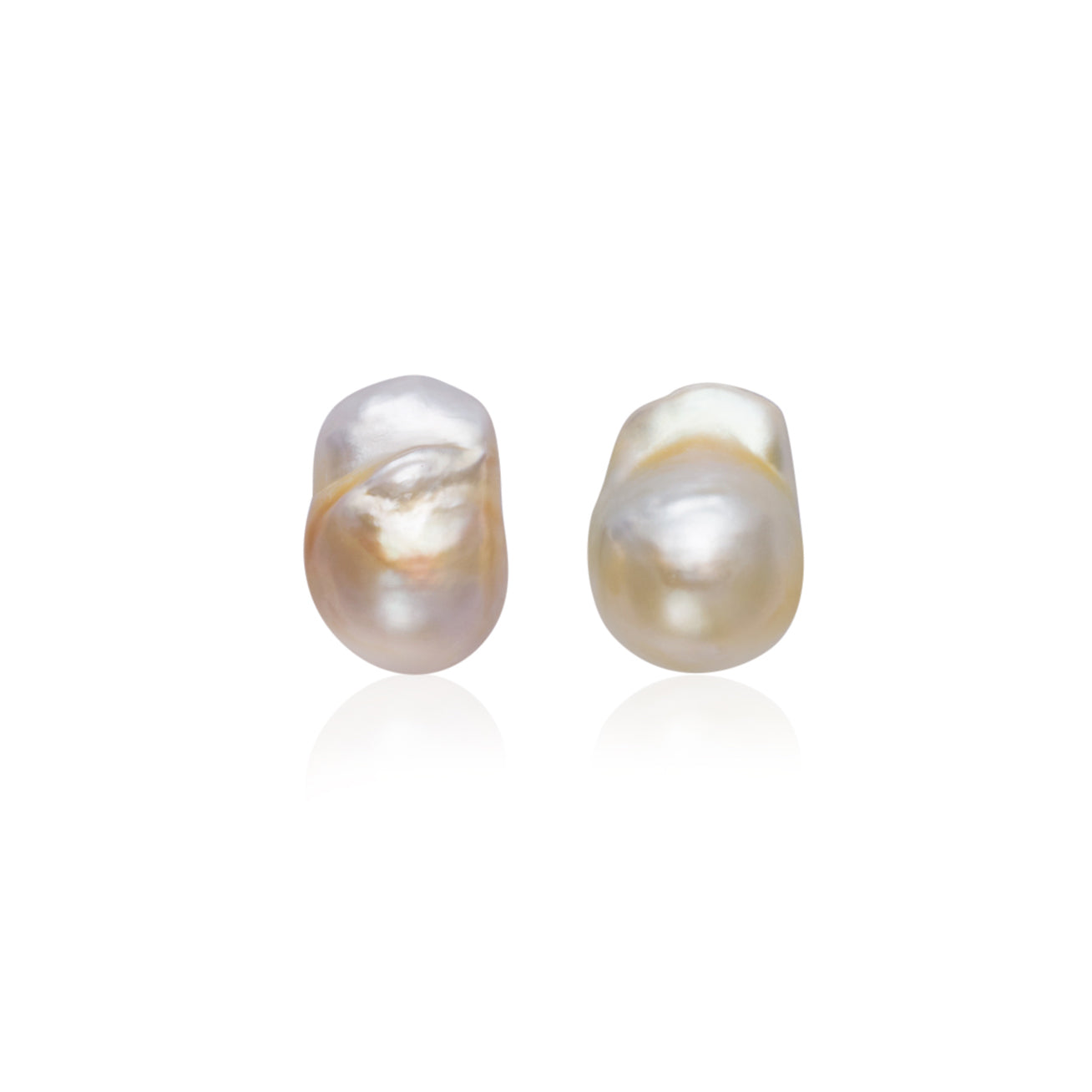 18K Gold Baroque Pearl Earrings for Women - Saltwater Cultured Pearls, Elegant Dangle Drop Jewelry Gift for Wedding, Party & Special Occasions