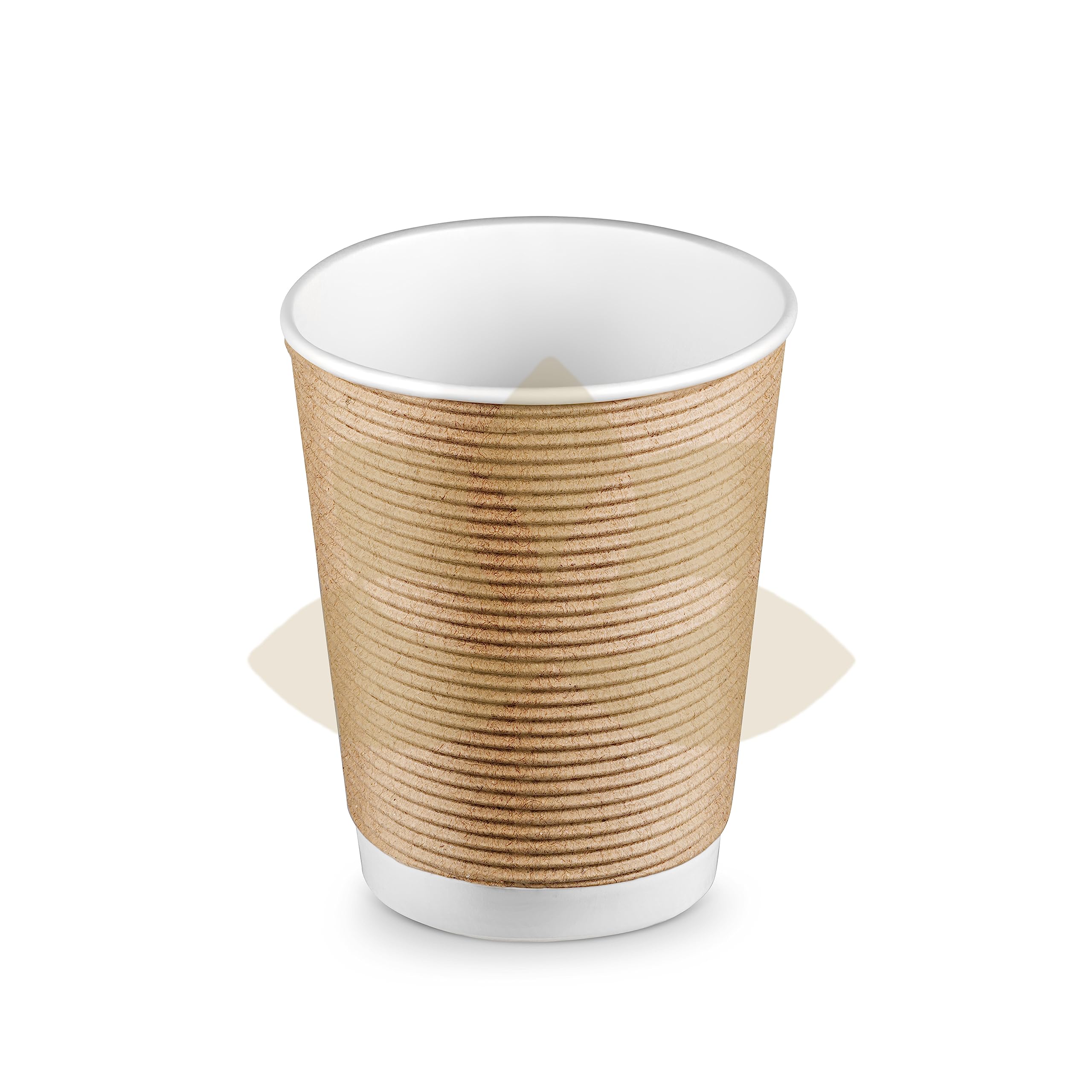 Eco-Friendly 150ml Ripple Paper Cups and Glasses (20-Pack) - Biodegradable Disposable Cups for Coffee, Tea, Hot & Cold Beverages - Includes 20 White Paper Straws - Perfect for Parties, Picnics, and Office Use