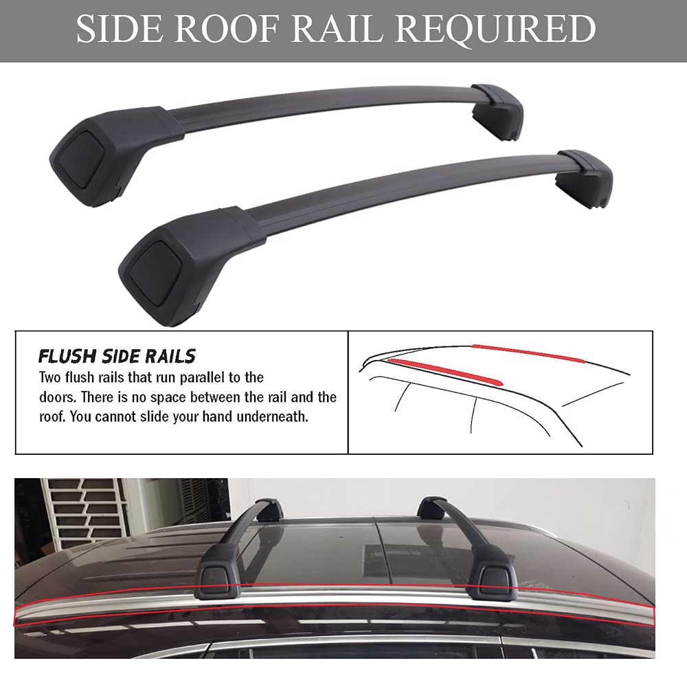 Lockable Cross Bars Roof Rack for Kia Telluride 2020-2025 Models - Heavy Duty Luggage Carrier Cargo Bars (Excluding X-Line/X-Pro) | Perfect for Road Trips, Camping Gear & Outdoor Adventures
