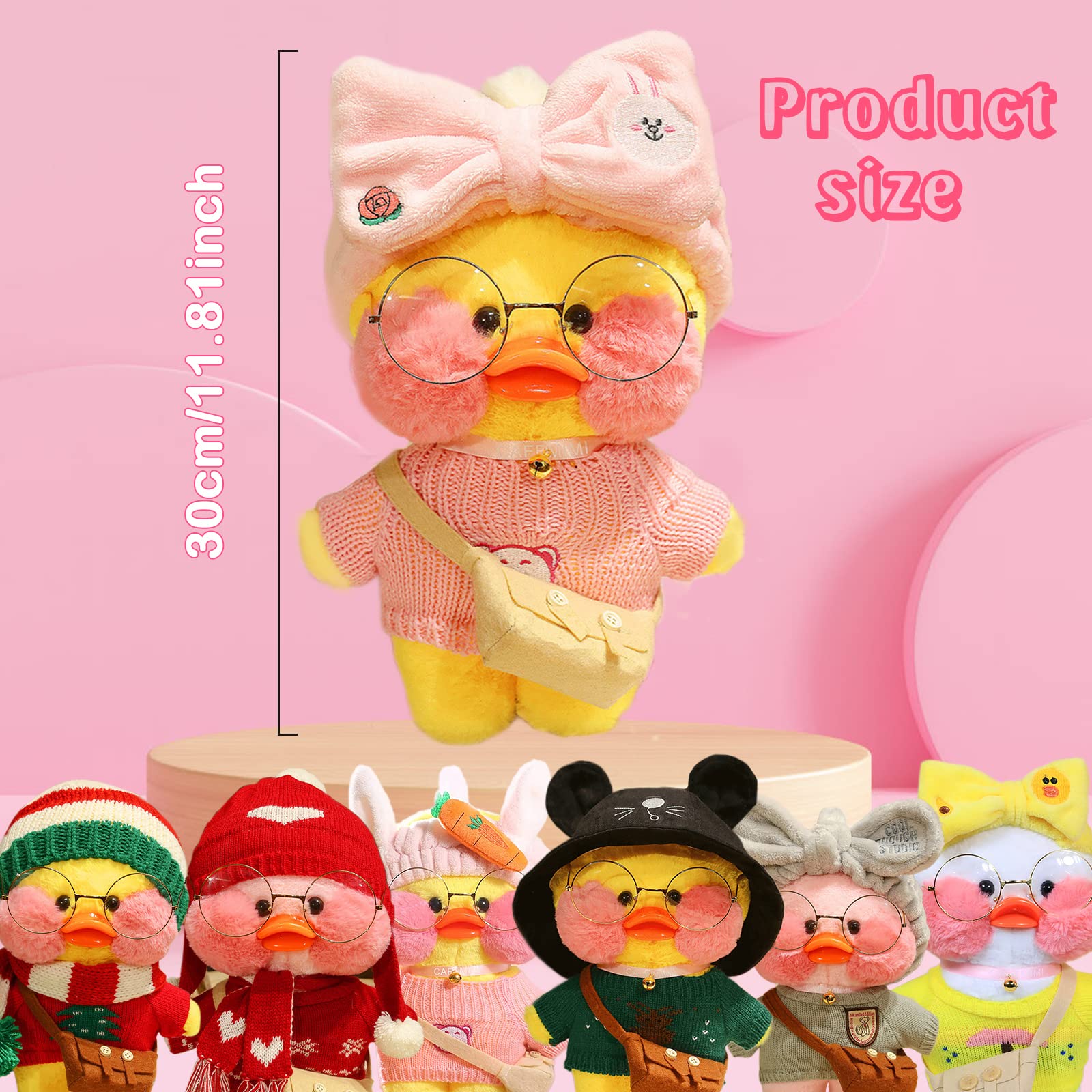 Cute Yellow Duck Plush Toy 30cm - Korean Soft Doll for Kids, Surprise Gift for Birthdays & Playtime