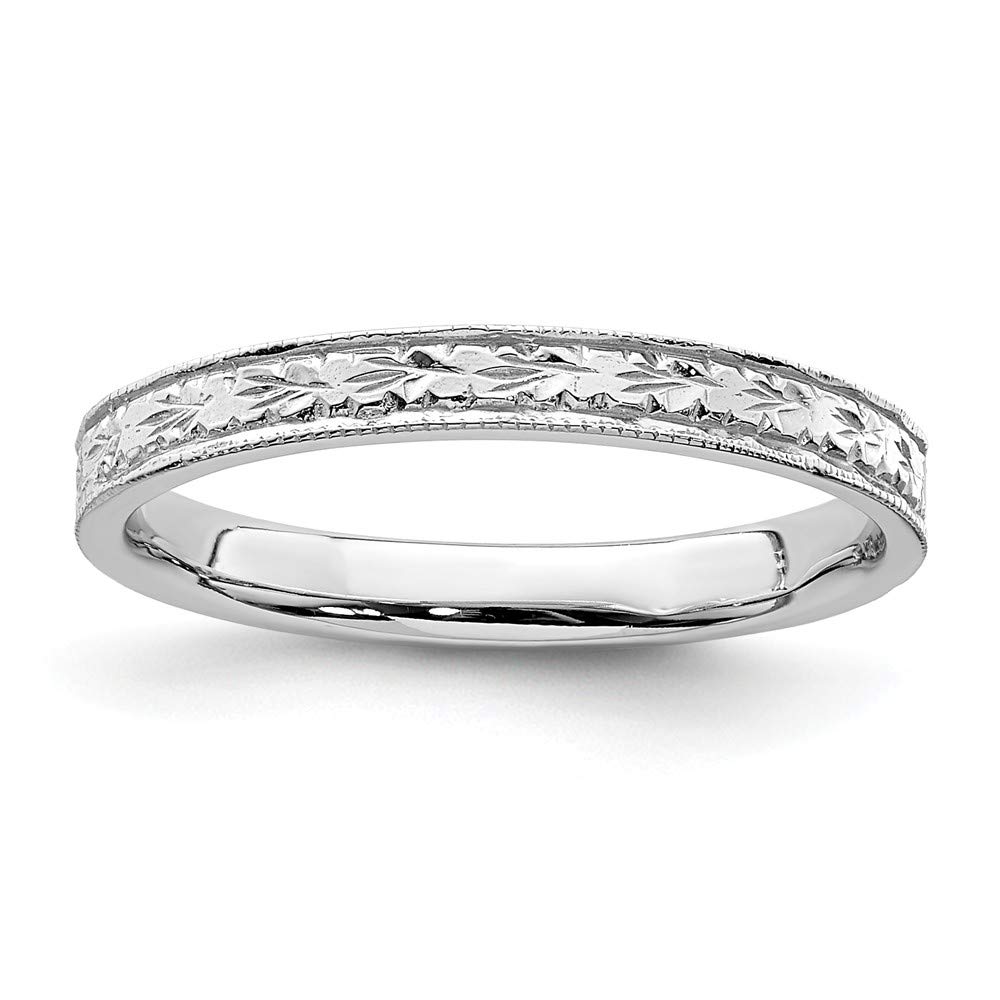 14K White Gold Floral Ring for Women - Elegant Flower Band Jewelry for Engagement, Wedding, Anniversary & Everyday Wear