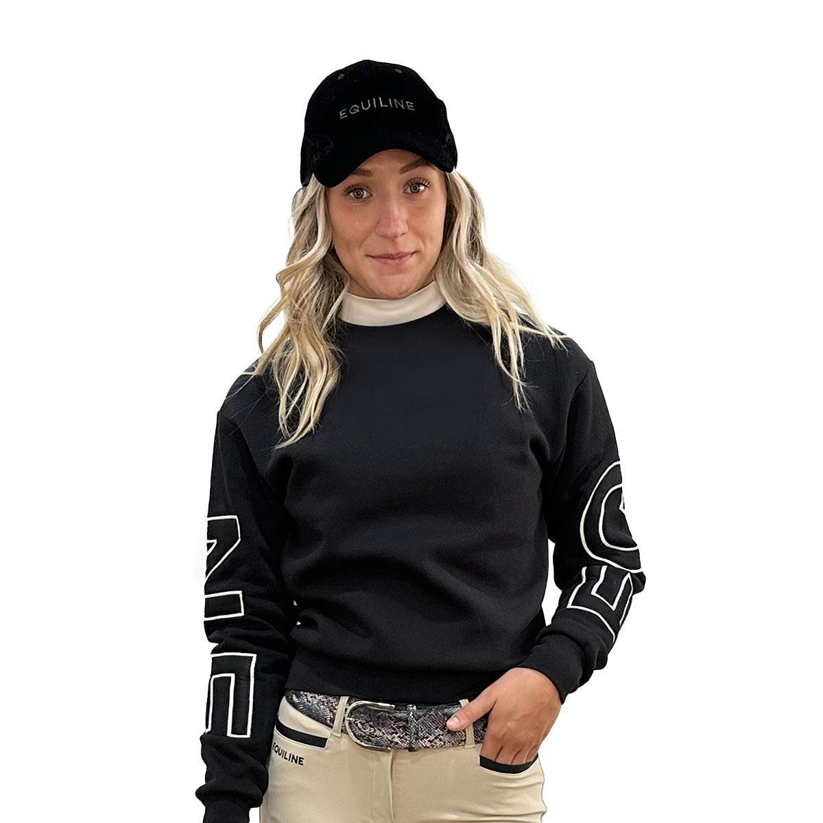Equiline Women's Cenel Crewneck Sweater - Soft Knit Pullover for Casual Wear & Layering | Cozy Fall & Winter Fashion
