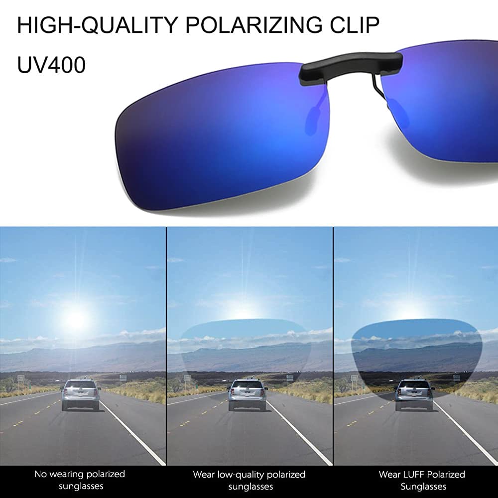Polarized Clip-On Sunglasses for Women & Men – UV400 Protection for Driving, Fishing & Outdoor Activities – Lightweight & Durable Sunglass Clips for Car Visor & Sports
