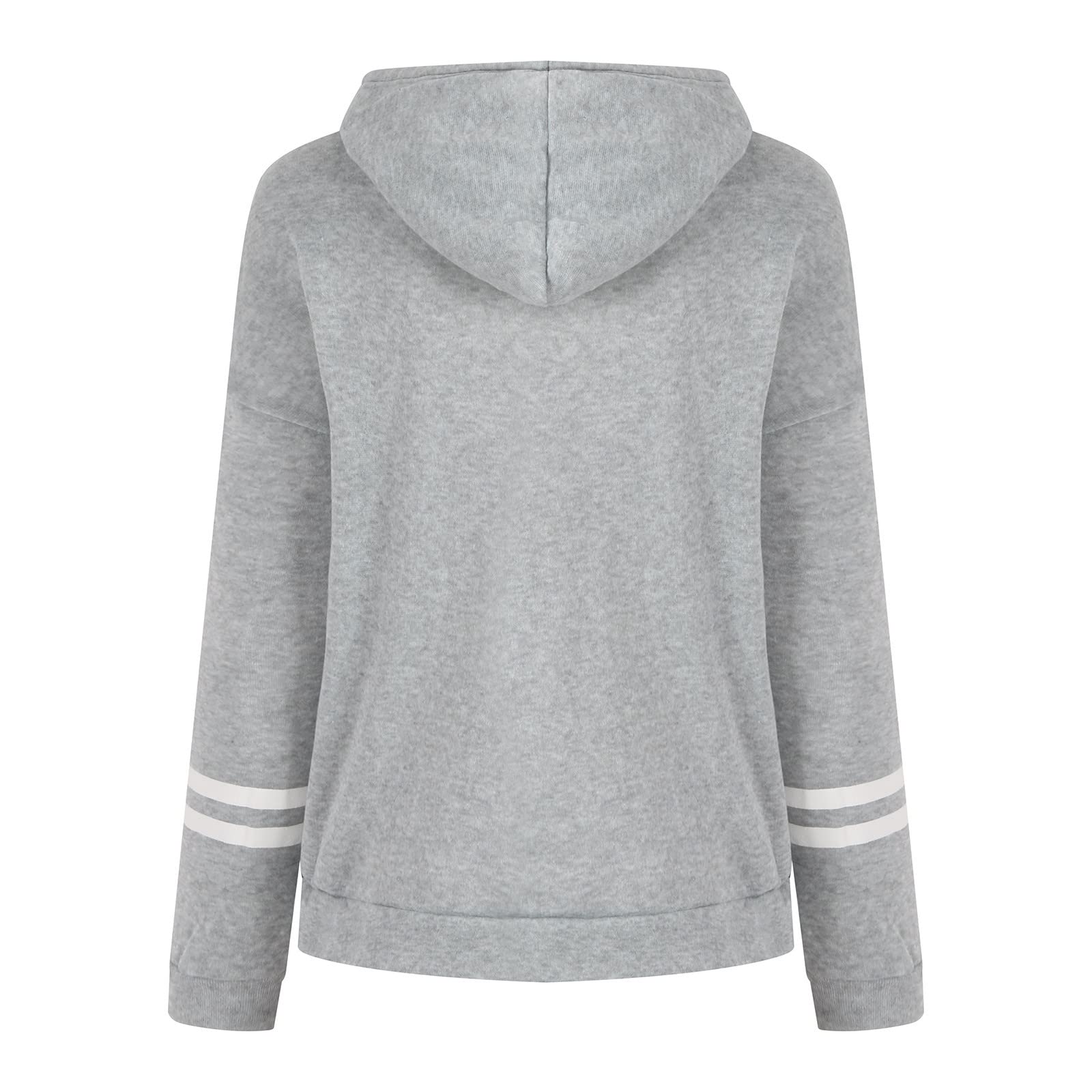 Women's Pullover Sweatshirt - Planet Print Varsity Striped Hoodie | Cute Casual Top for Teen Girls | Perfect for School, Streetwear & Everyday Comfort