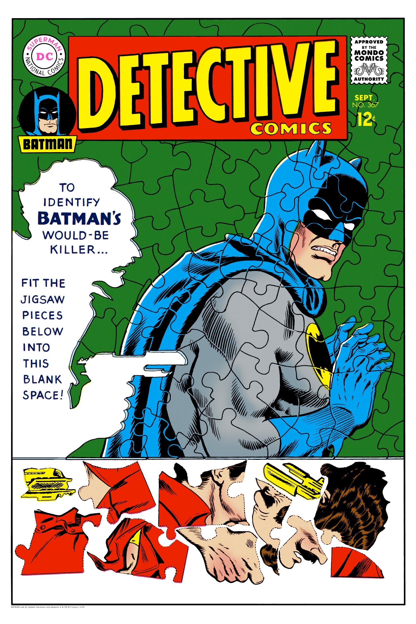 Batman Detective Comics 367 Vintage Poster - DC Comics Wall Art for Superhero Fans, Home & Office Decor