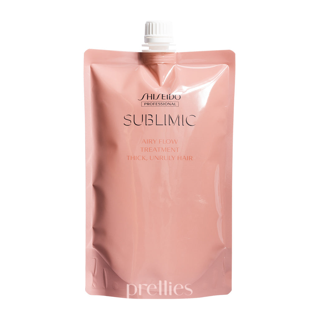 Shiseido SUBLIMIC Airy Flow Treatment for Unruly Hair - Pink Refill 450g | Frizz Control & Smoothing Hair Care for Damaged Hair | Perfect for Daily Styling & Salon-Quality Results at Home