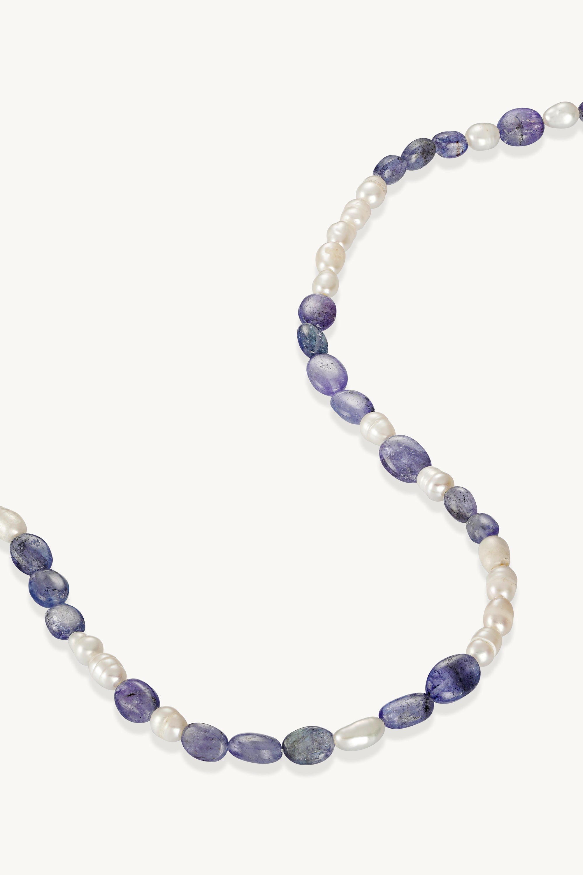 Exquisite Tanzanite & Pearl Gold Beaded Necklace for Women | Elegant Jewelry Gift for Birthday, Anniversary & Special Occasions | Perfect for Evening Parties, Weddings & Date Nights