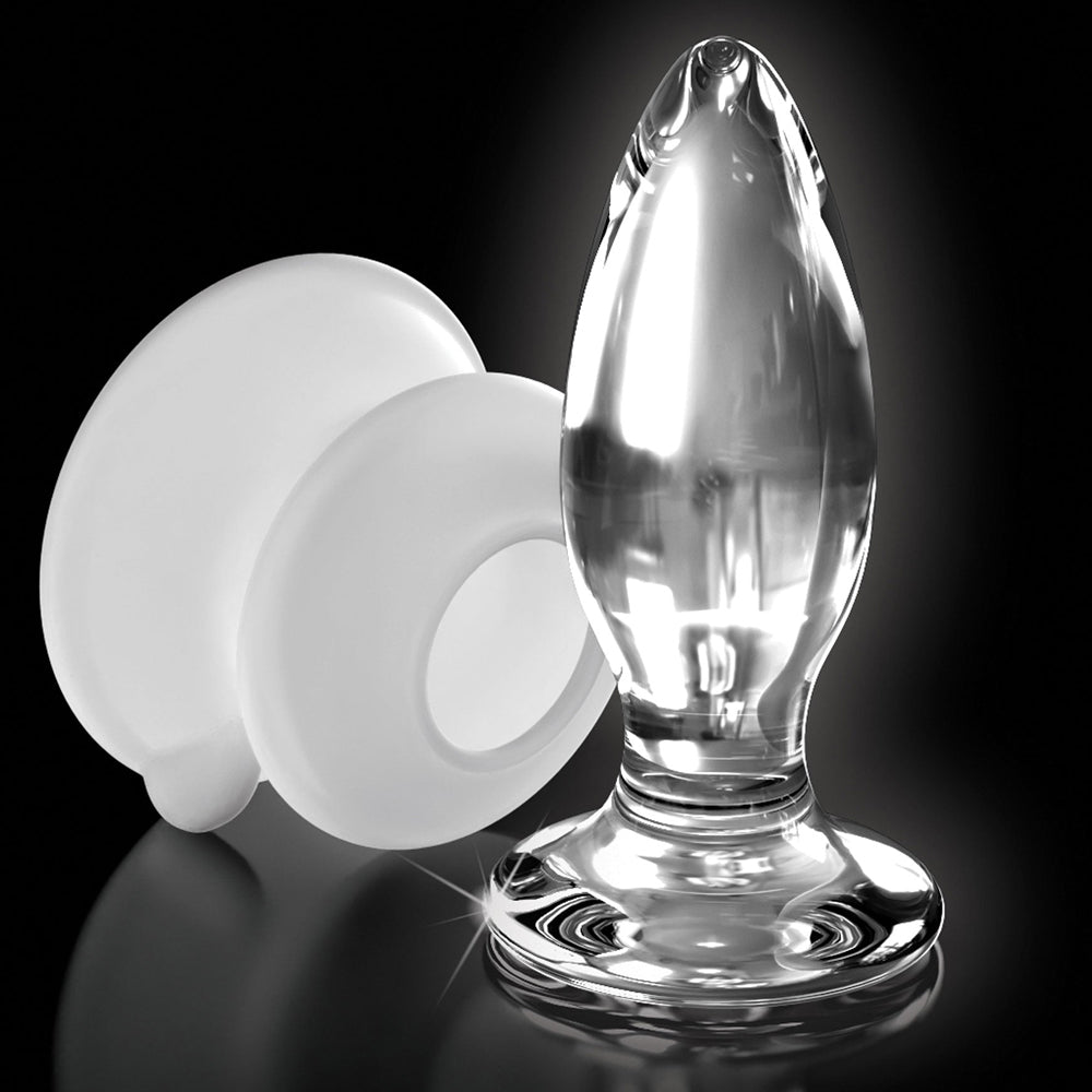 Icicles No. 91 Glass Anal Plug with Suction Cup - Premium Smooth Glass Butt Plug for Safe Anal Play - Perfect for Couples Play & Solo Pleasure
