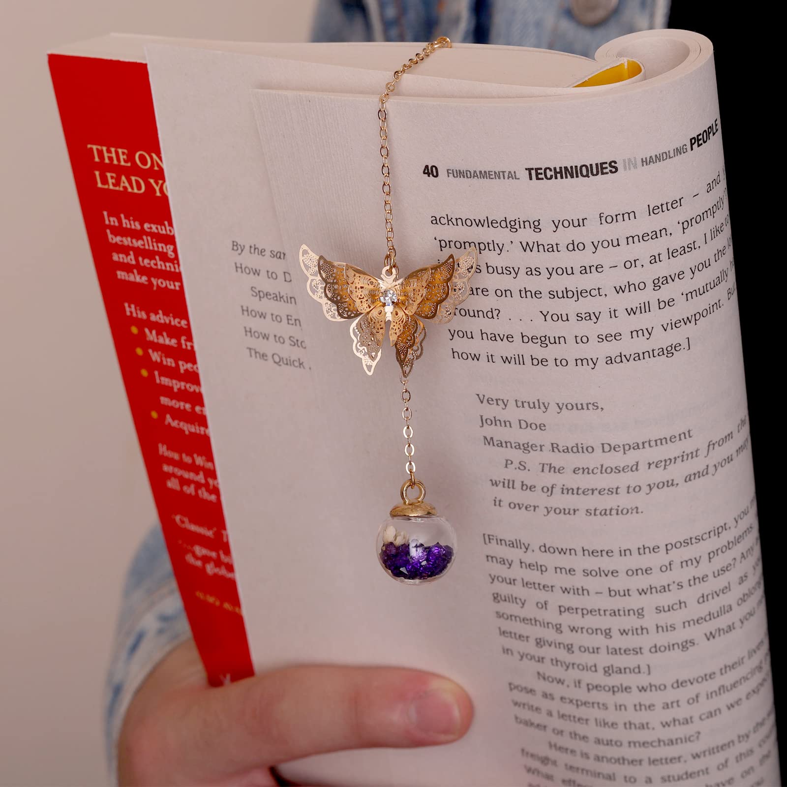 Elegant Gold Butterfly Charm Bookmark for Women - Perfect Gift for Book Lovers, Teachers & Readers - Unique Birthday, Appreciation & Stocking Stuffer Present - Ideal for Reading, Book Clubs & Literary Gifts