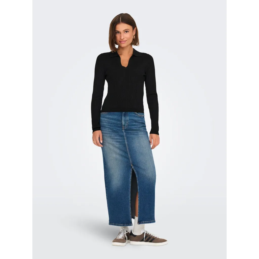 Vero Moda Kaya Polo Knit Shirt for Women - Red & Black Colors | Casual & Office Wear | Perfect for Work, Dates & Everyday Outfits