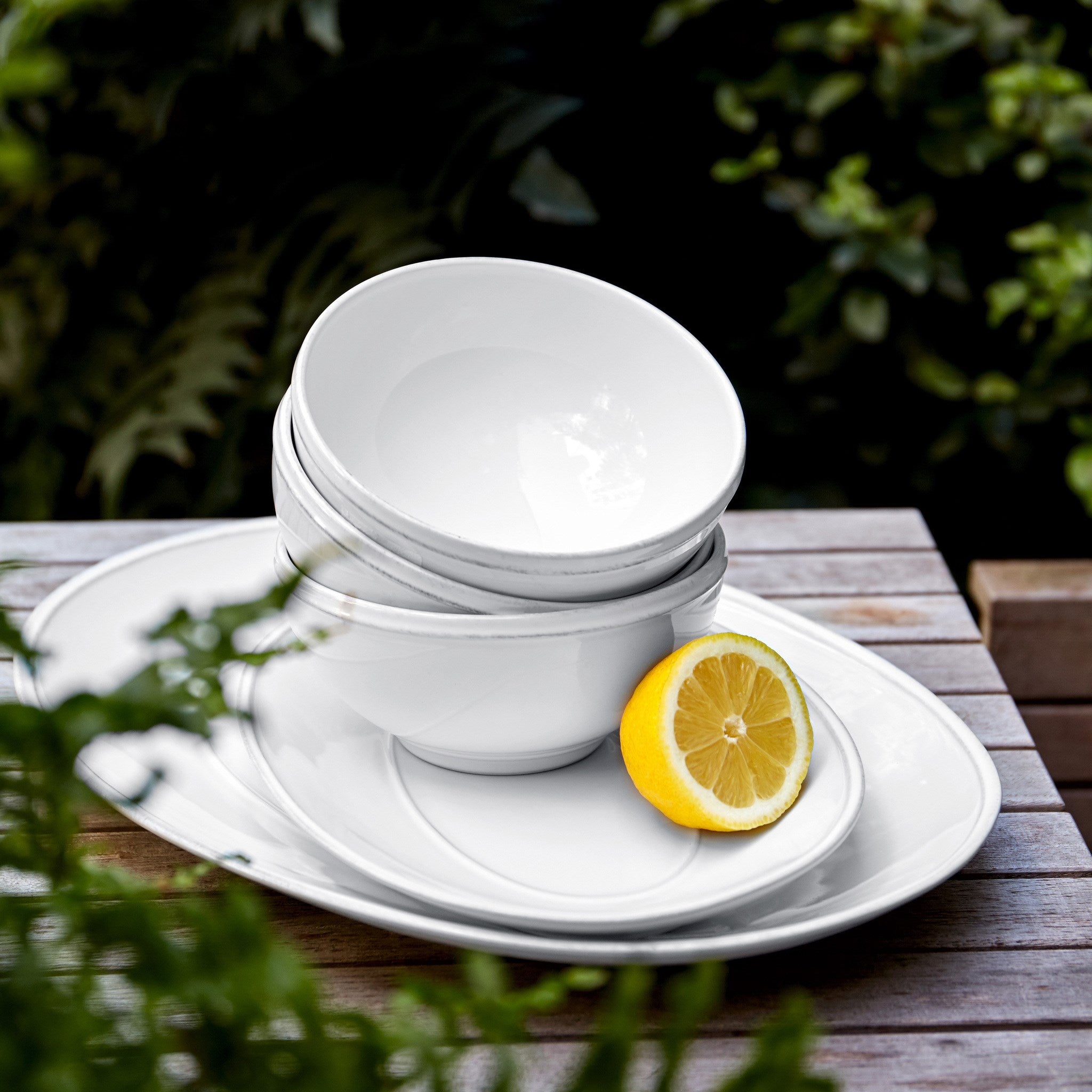 Costa Nova Friso White Oval Serving Platter 40cm - Elegant Dinnerware for Entertaining, Buffets, and Special Occasions