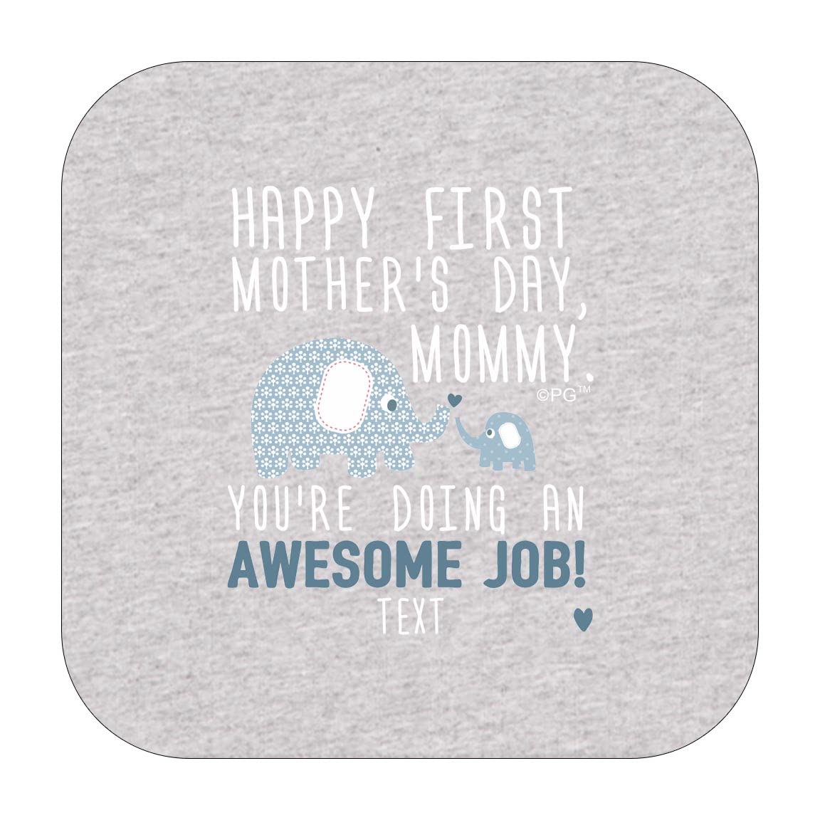 Personalized First Mother's Day Gift - Adorable Blue Elephant Baby Bodysuit for New Moms | Perfect for Baby Showers, Photo Shoots & Special Occasions