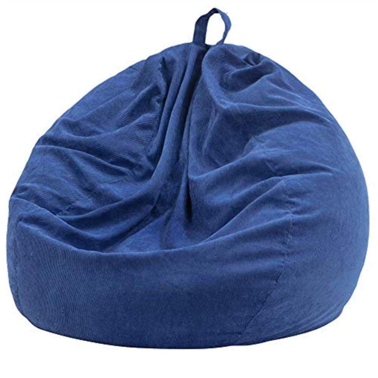 Premium Giant Bean Bag Chair - Large Cozy Linen Bean Bag Cover for Kids, Teens & Adults - Soft Blue Lounge Seat for Living Room, Bedroom & Playroom