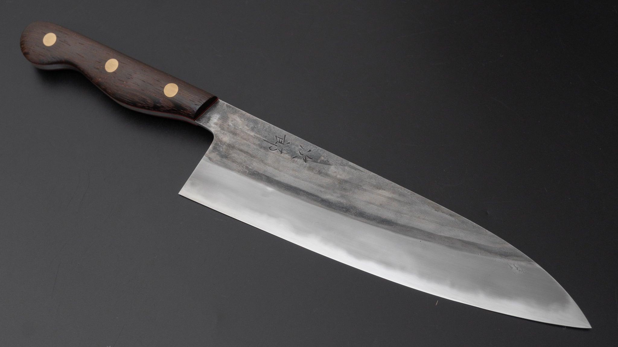 Premium Jiro Tsuchime Yo Gyuto 210mm Japanese Chef Knife with Tagayasan Handle - Professional Kitchen Knife for Sushi, Meat Cutting & Culinary Arts (#502)