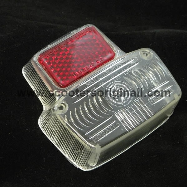 Vespa V90 Clear Plastic Tail Light Lens Replacement - Perfect for Scooter Restoration & Customization | Enhances Visibility & Safety for Night Riding