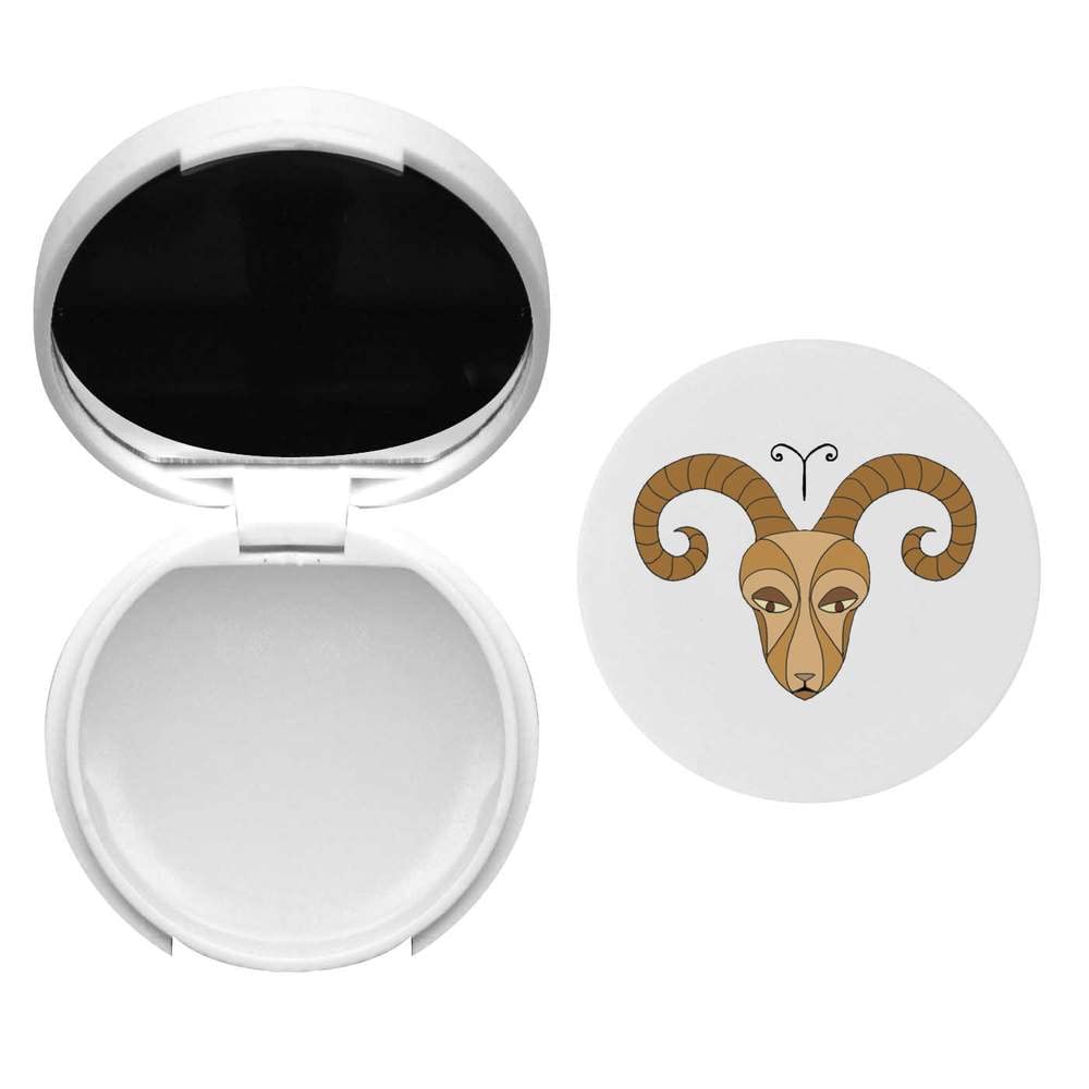 Aries the Ram Zodiac Lip Balm with Mirror - Moisturizing & Nourishing Lip Care for Dry Lips - Perfect for Daily Use, Gifts, and Travel (BM00024355)