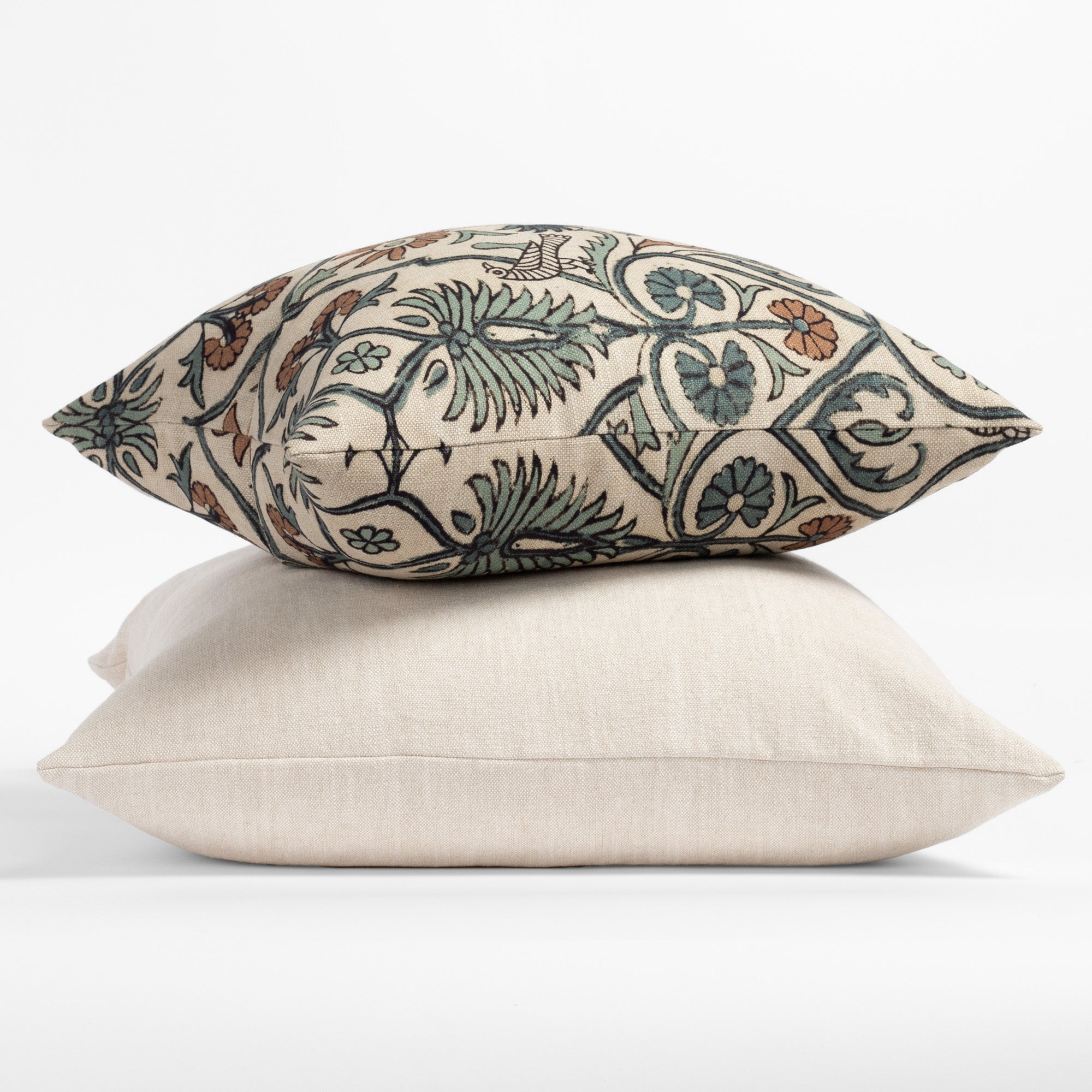 Amara 20x20 Inch Decorative Throw Pillow Cover - Soft Cotton Square Cushion for Sofa, Bed, Poolside Lounge - Perfect for Outdoor and Indoor Home Decor