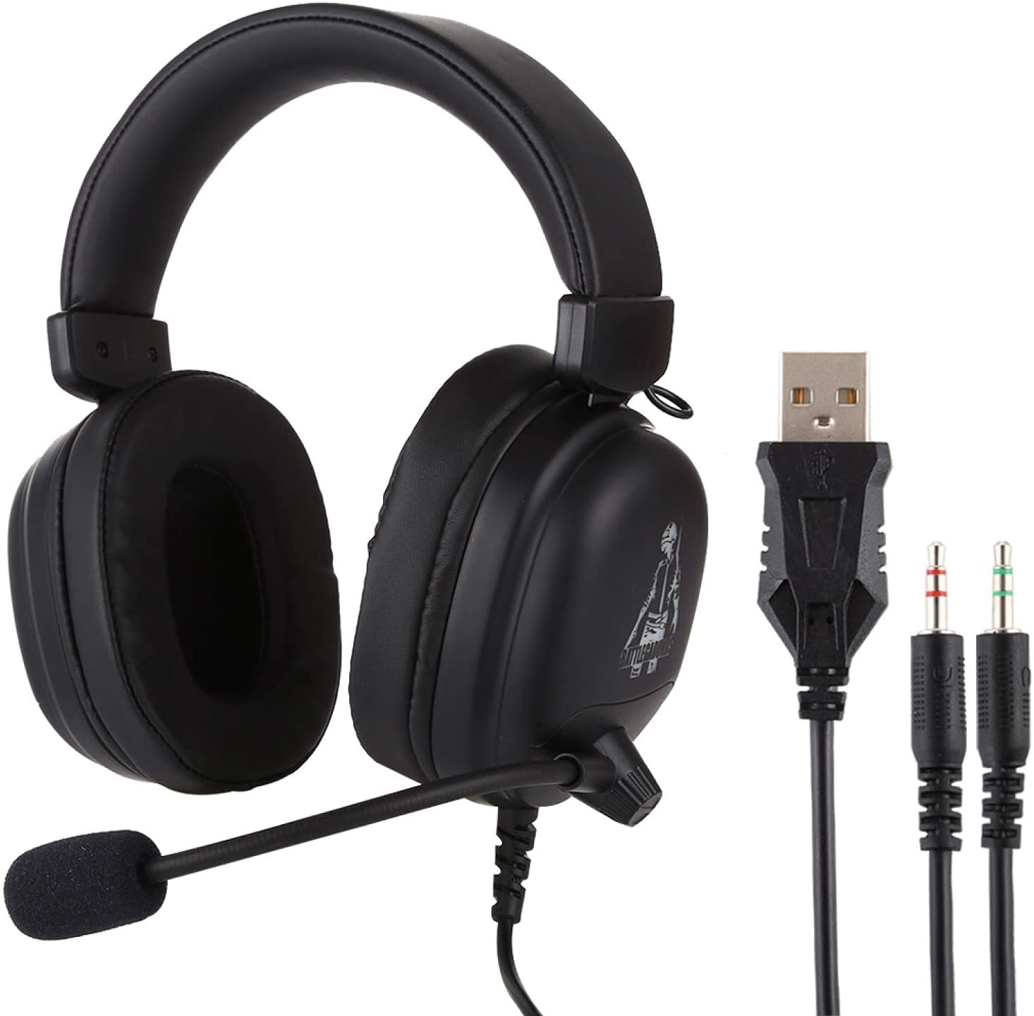 V6800 USB Wired Gaming Headset - 7.1 Surround Sound with Subwoofer for PC, PS4, Xbox | Noise Cancelling Mic for Esports, Streaming & Online Meetings | Comfortable Over-Ear Design for Long Gaming Sessions