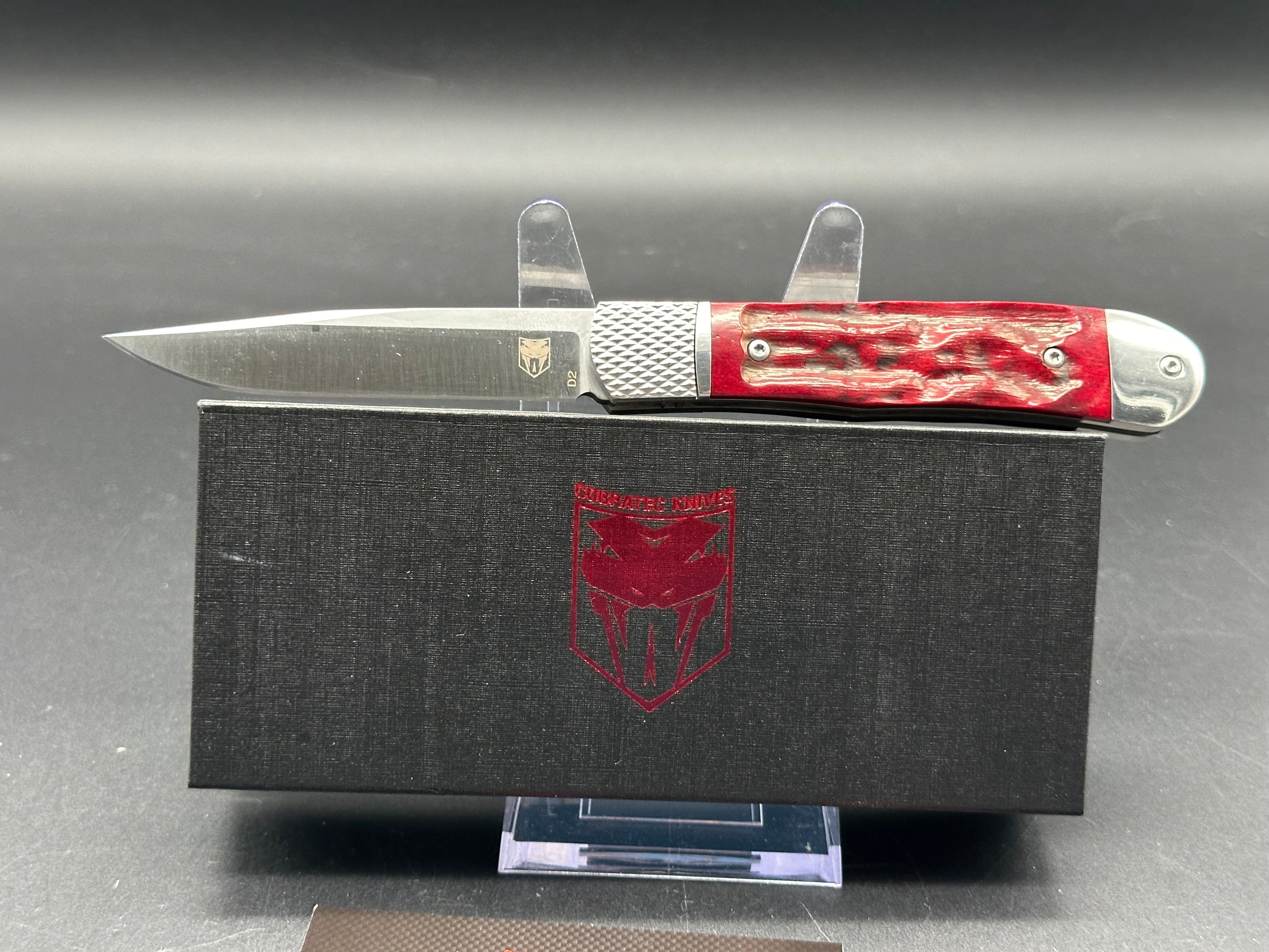 Cobra Tec Trapper Hidden Release Automatic Knife - Compact EDC Pocket Knife for Outdoor, Camping, and Everyday Carry