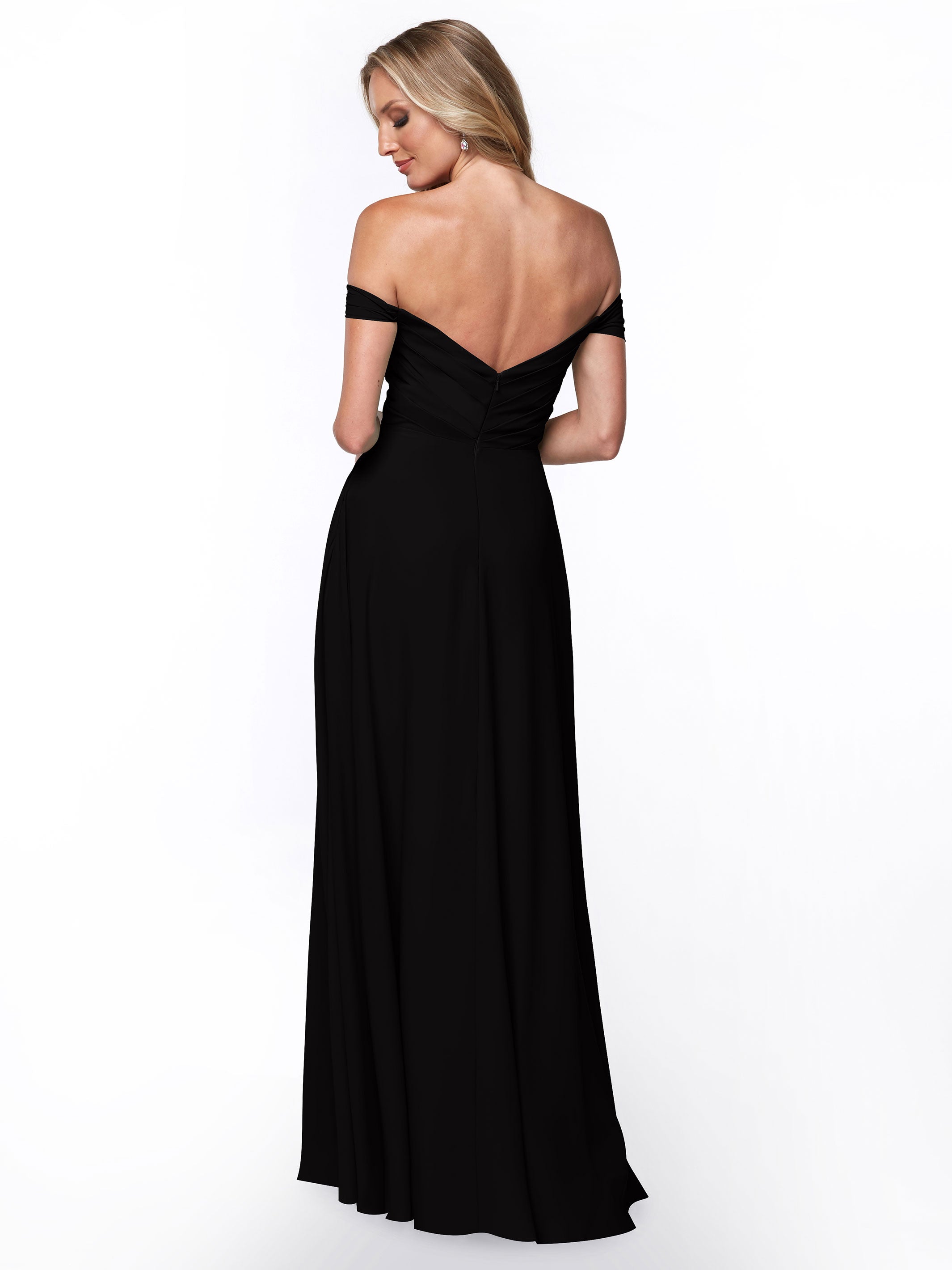 Elegant 83018 Stretch Chiffon Bridesmaid Dress with Pleated Sweetheart Neckline - Perfect for Weddings, Formal Events & Special Occasions