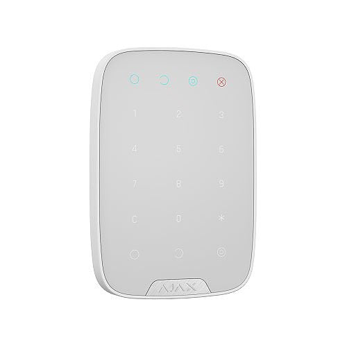 AJAX 42814.12.WH3 Wireless Touch Keypad - Smart Home Security Keypad with Easy Installation, White | Perfect for Home & Office Alarm Systems