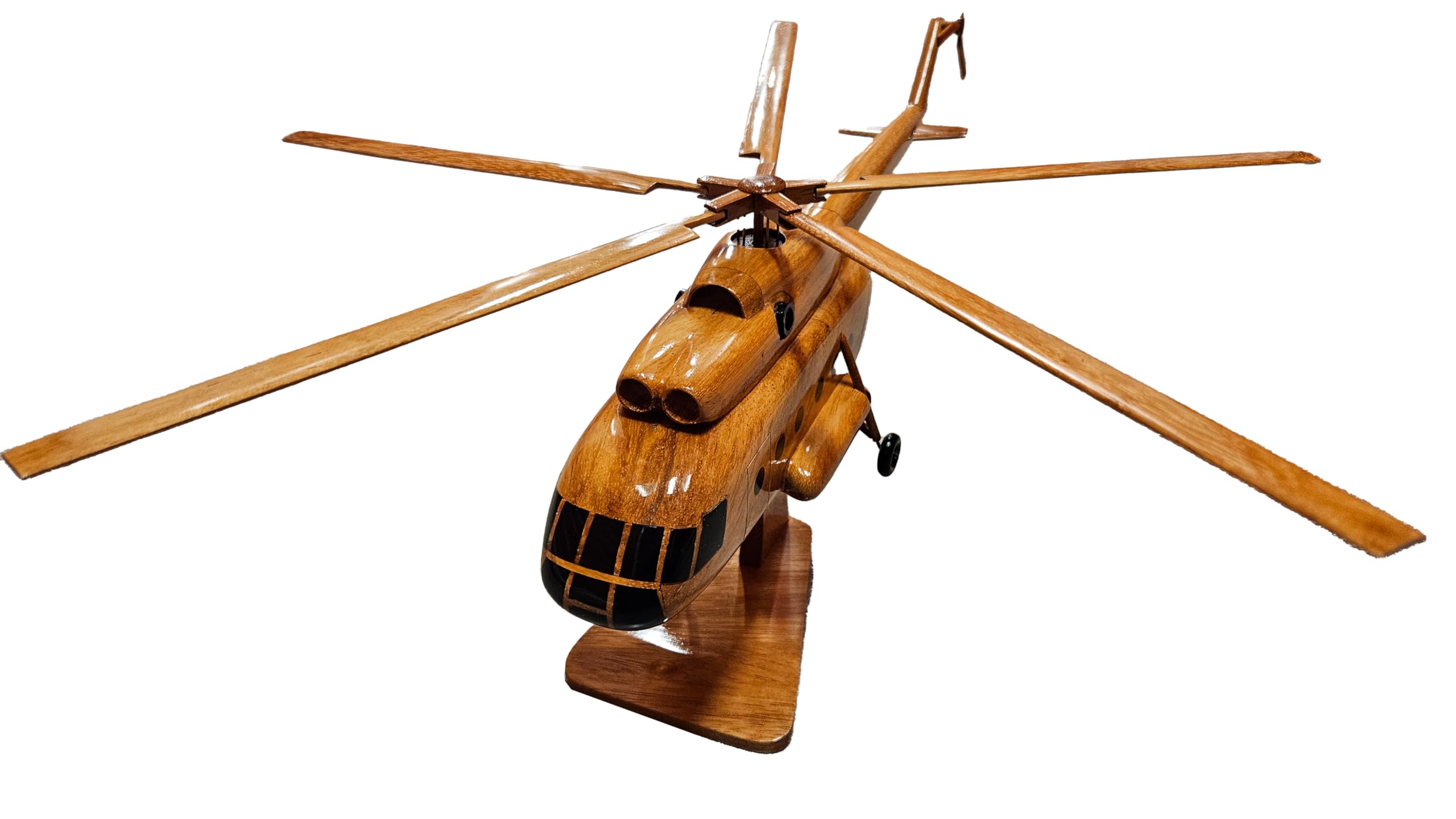MI-17 Helicopter Mahogany Wood Desktop Model - Handcrafted Military Aircraft Collectible for Office Decor, Gift & Aviation Enthusiasts | Perfect for Home Display, Desk Ornament & Military Memorabilia Collection