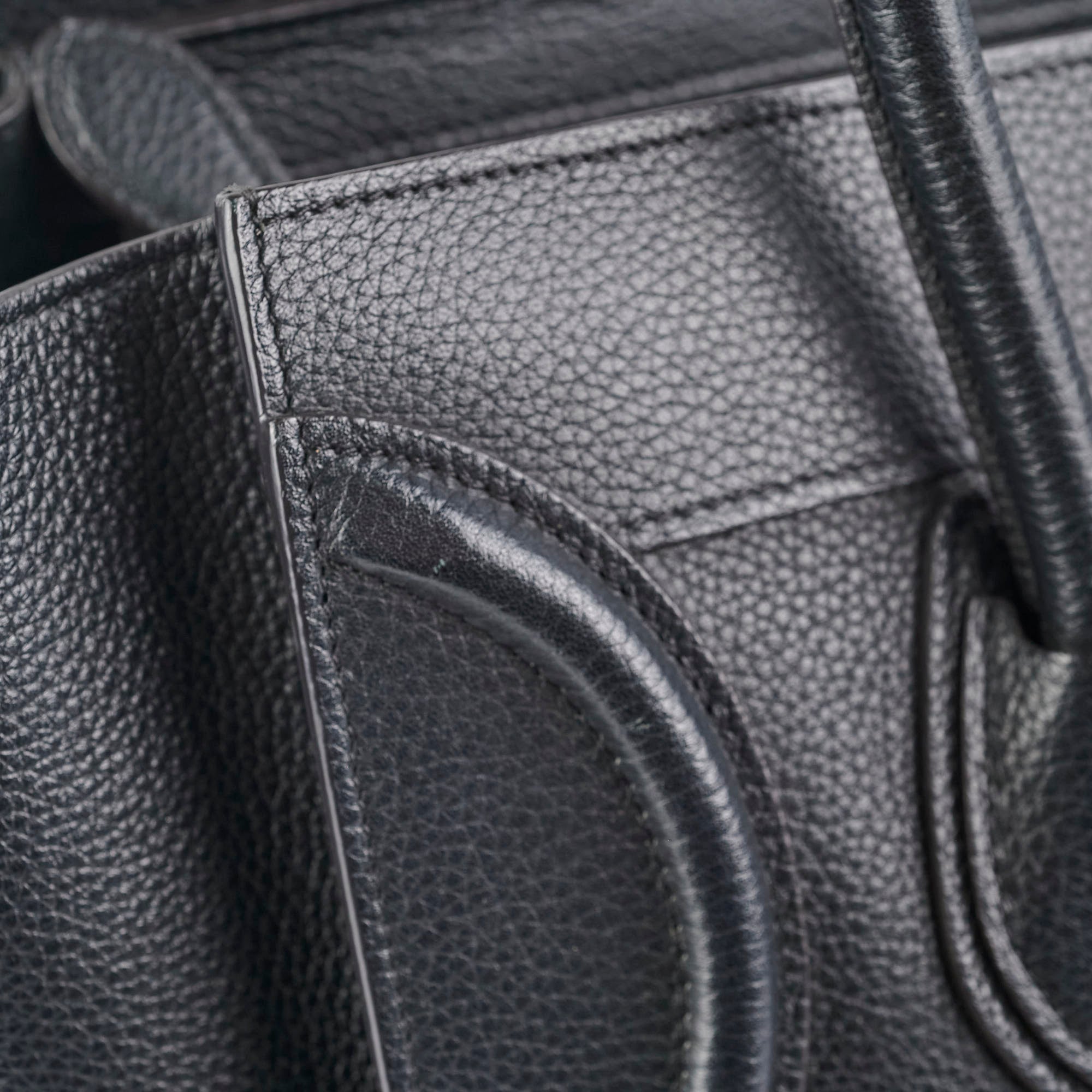 Celine Micro Luggage Black Leather Crossbody Bag - Stylish & Compact Handbag for Women, Perfect for Work, Travel & Everyday Use
