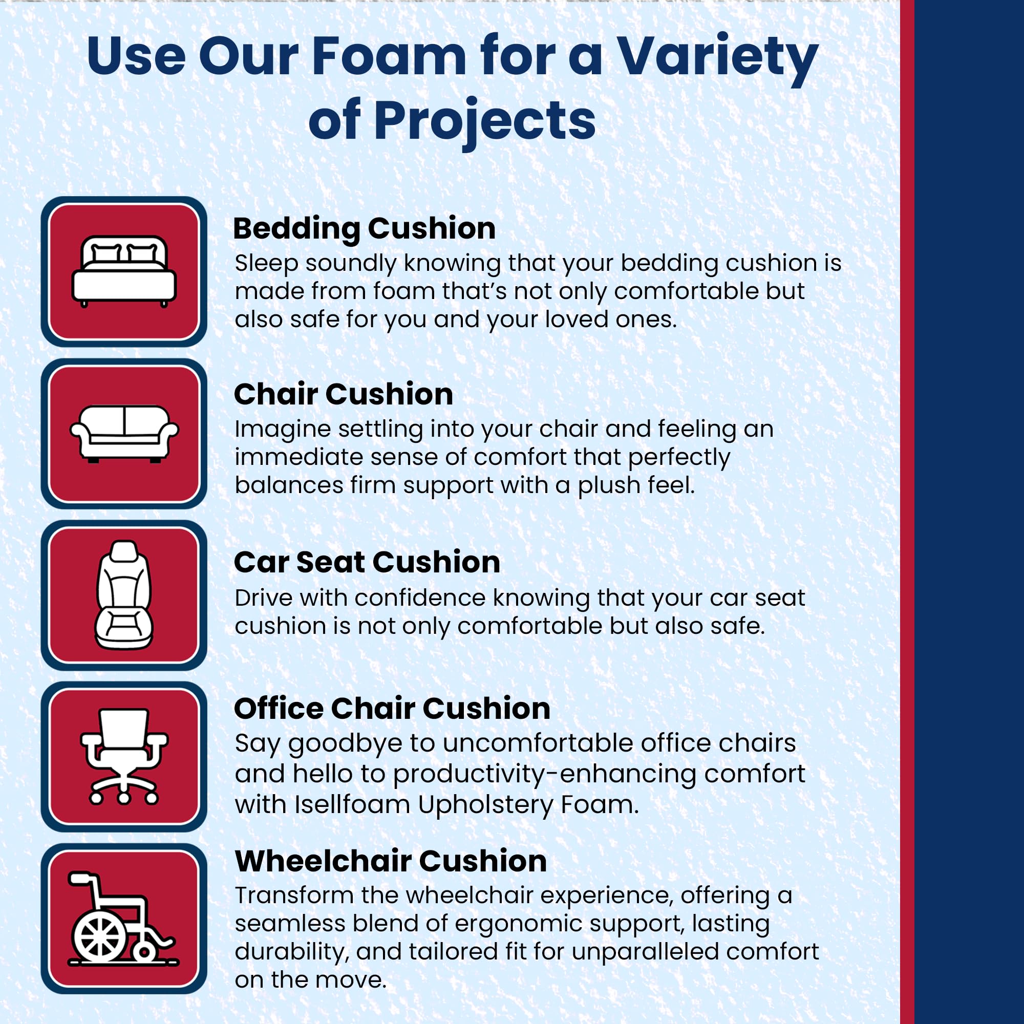 High Density Upholstery Foam Cushion 4